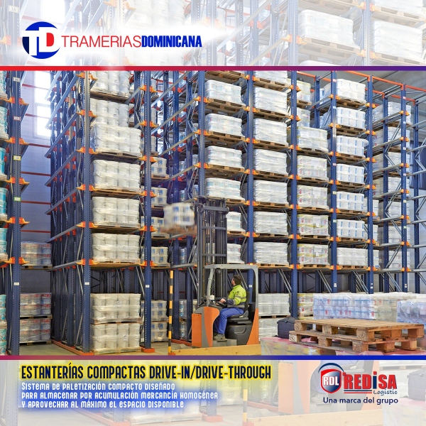 ESTANTERÍAS COMPACTAS DRIVE-IN:DRIVE-THROUGH, Tramerias Dominicana, Redisa Logistic S6-2023
